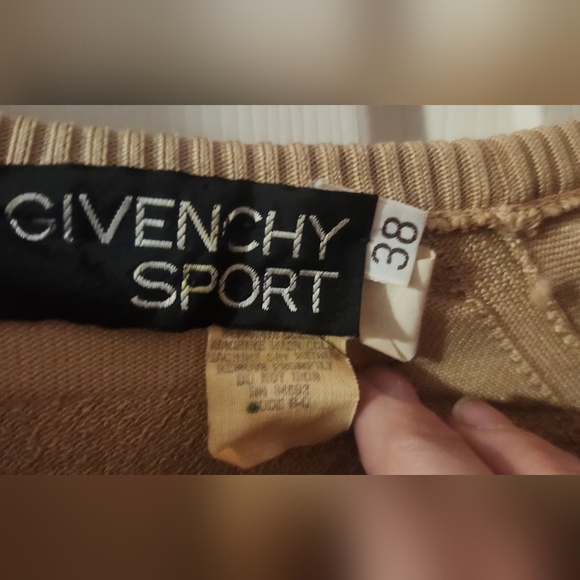 Givenchy Tan V-Neck Women's Two Piece Sweater & Skirt - Picture 12 of 16